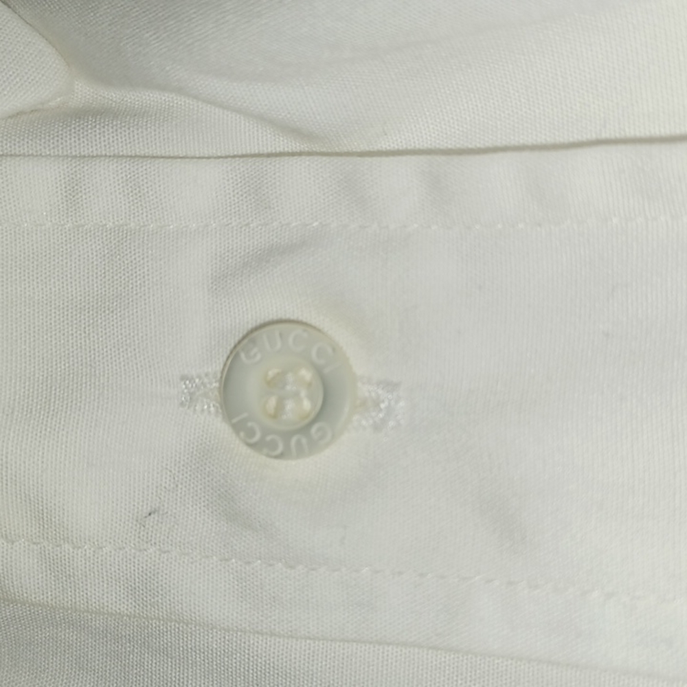 Gucci Men's White button down poplin shirt - Picture 10 of 16